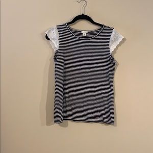 JCrew Tank Top with Lace Detailing